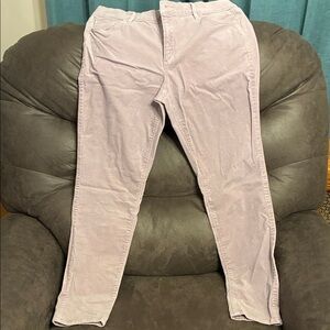LOFT Light Purple Corduroy Skinny Jeans